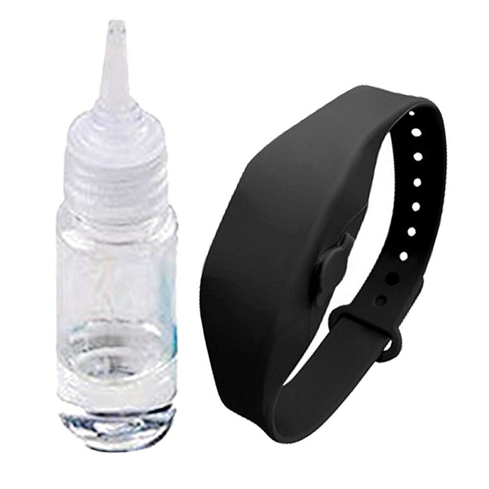 

Portable Outdoor Hand Wash Liquid Wristband Dispenser Sanitizing Bracelet, Black, 501 Original