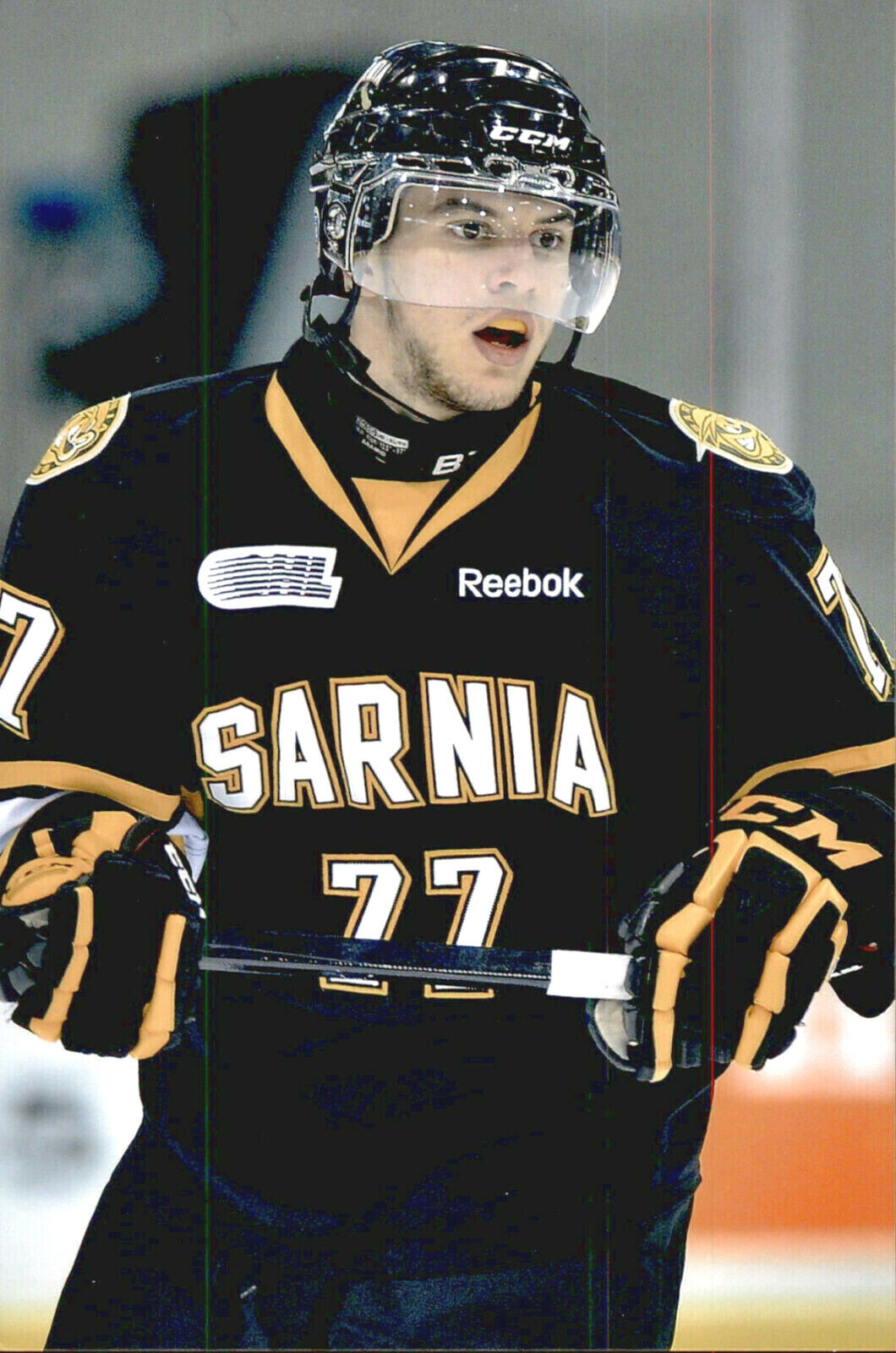 Anthony DeAngelo SIGNED 4x6 Photo Poster painting SARNIA STING / NEW YORK RANGERS #3