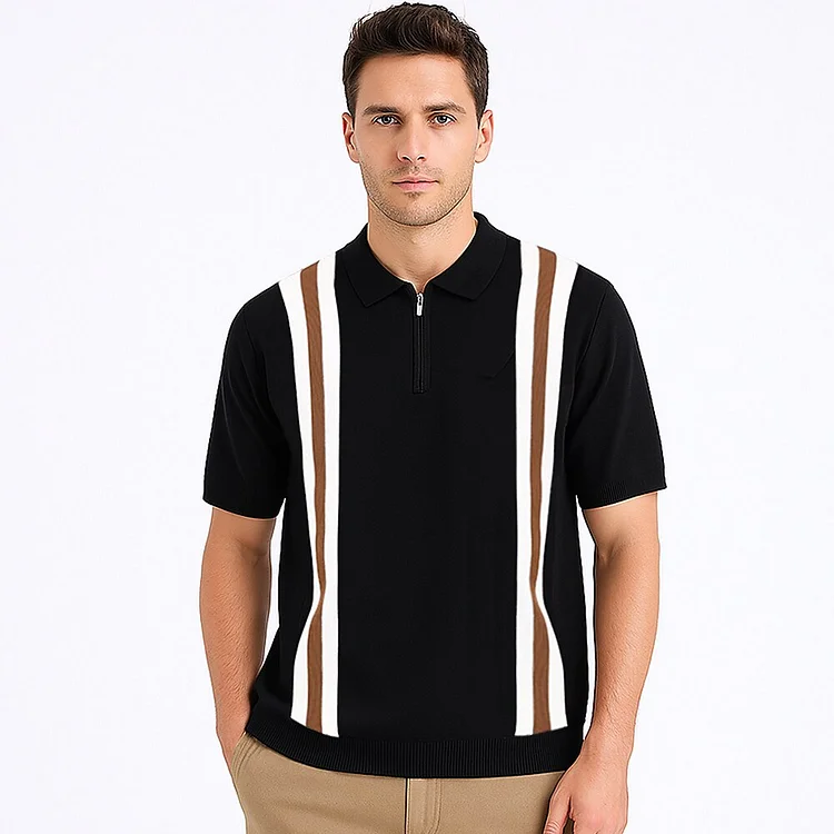 Contrast Stripe Polo QueenFunky