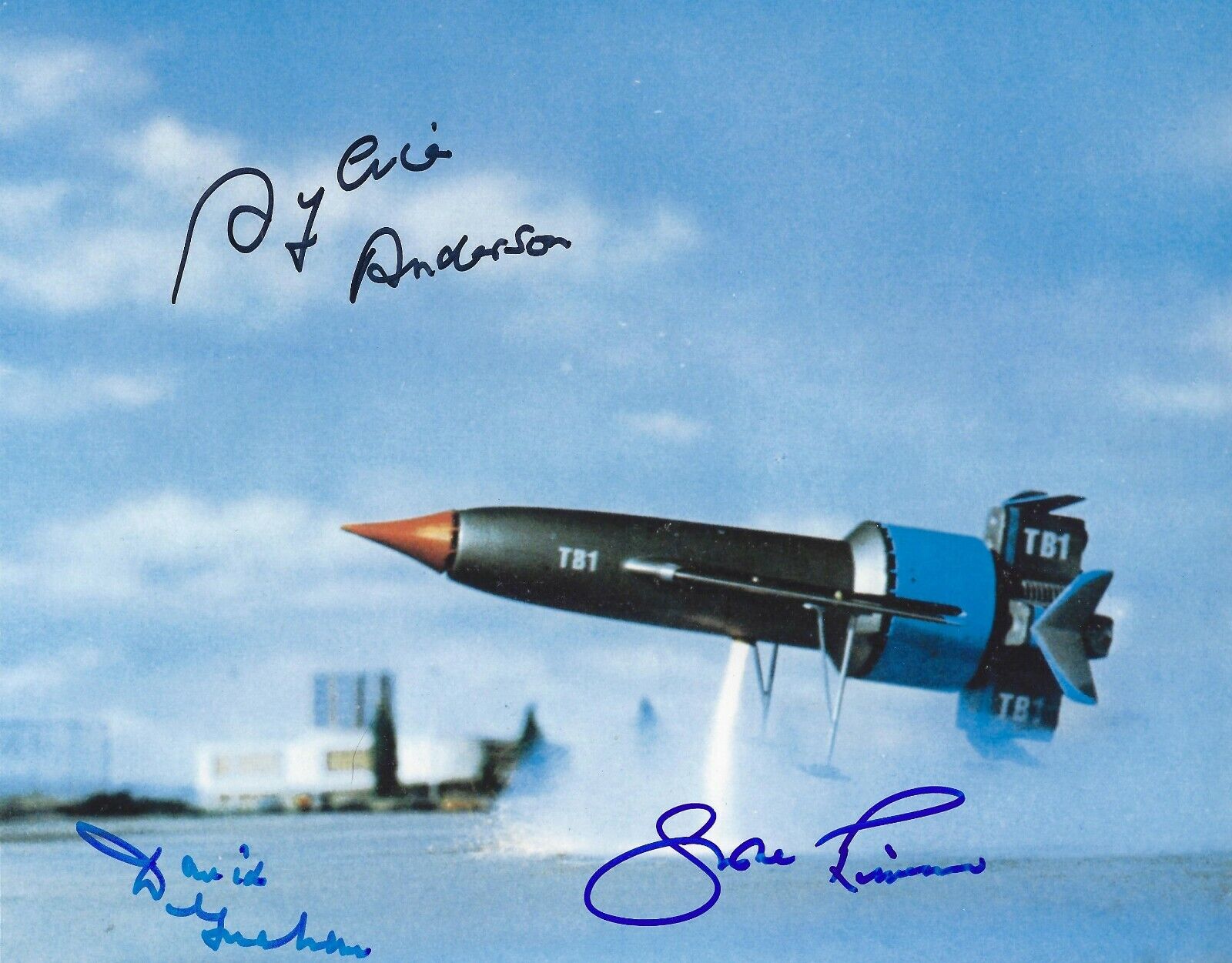 SYLVIA ANDERSON DAVID GRAHAM SHANE RIMMER SIGNED THUNDERBIRDS 8x10 Photo Poster painting 1 GERRY