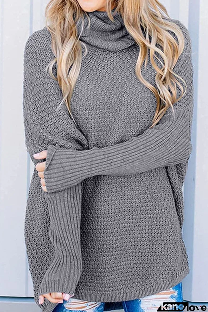 Casual Solid Color Half A Turtleneck Sweaters(5 Colors)