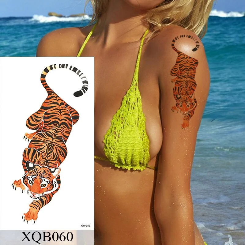 1Sheet Waterproof Temporary Tattoo Sticker Rose Owl Flash Tattoos Spider Skull Sanskrit Body Art Arm Fake Tatoo Women Men