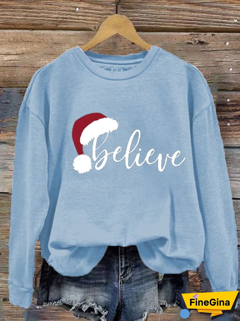 Women's Merry Christmas Christmas Believe Printed Sweatshirt
