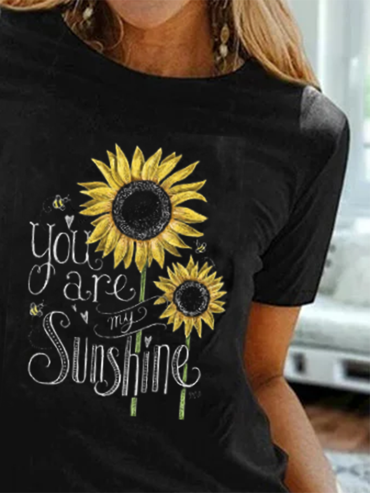 Crew Neck Floral Vintage T-shirt