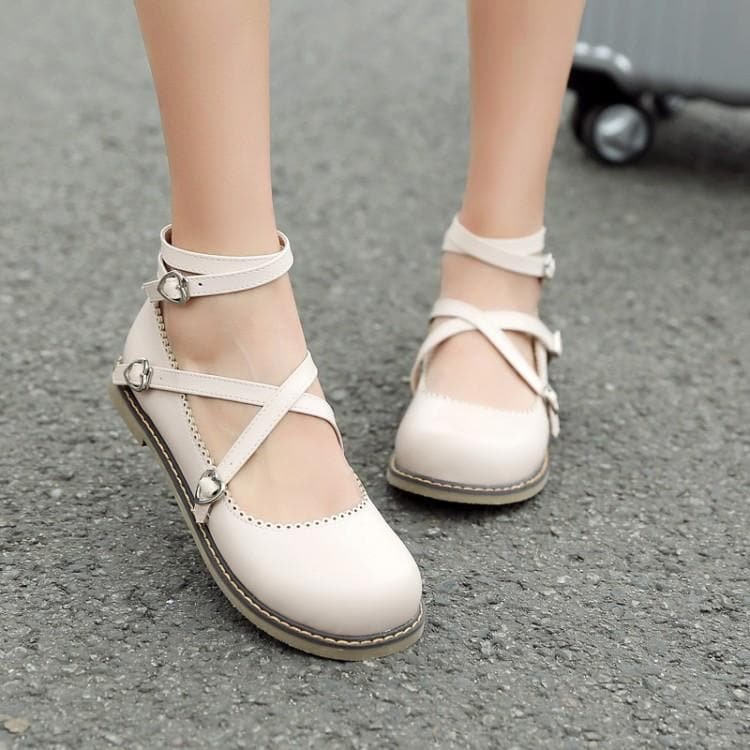 4 Colors Sweet Lolita Straps Shoes SP179435