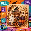Framed Halloween Highland Yak -  DIY Pearls Painting Kit for Creativity DIY Pearl Dot Crafts for Gift Home Wall Decor 20x20CM