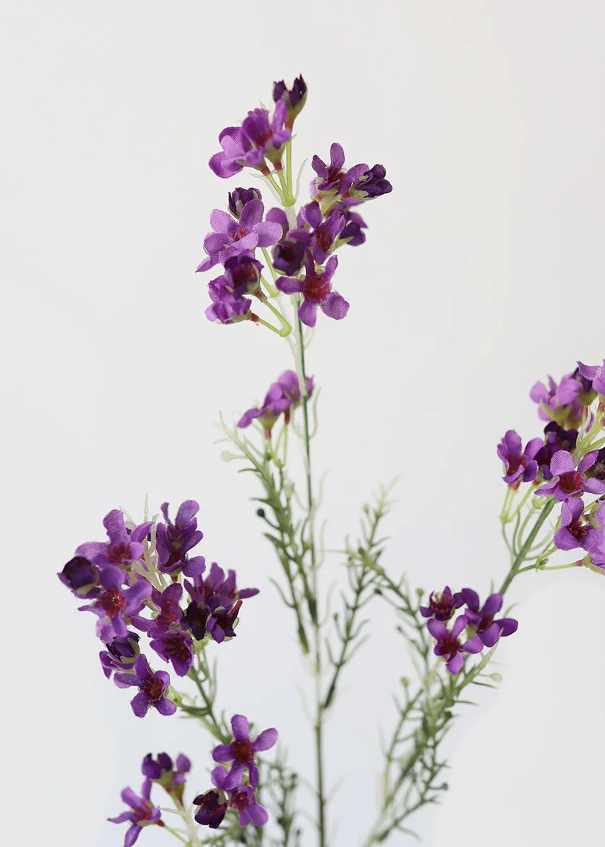 Purple Artificial Waxflower Filler Flowers - 27"