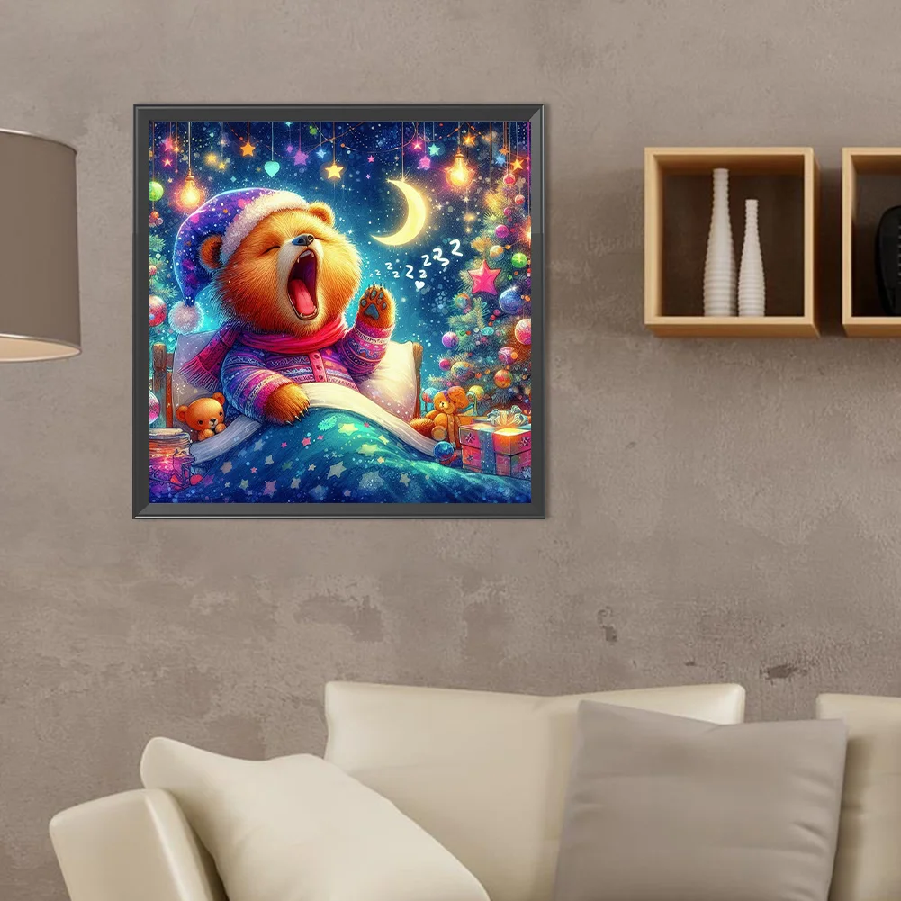 Diamond Painting - Full Round Drill - Sleeping Bear(Canvas|40*40cm)