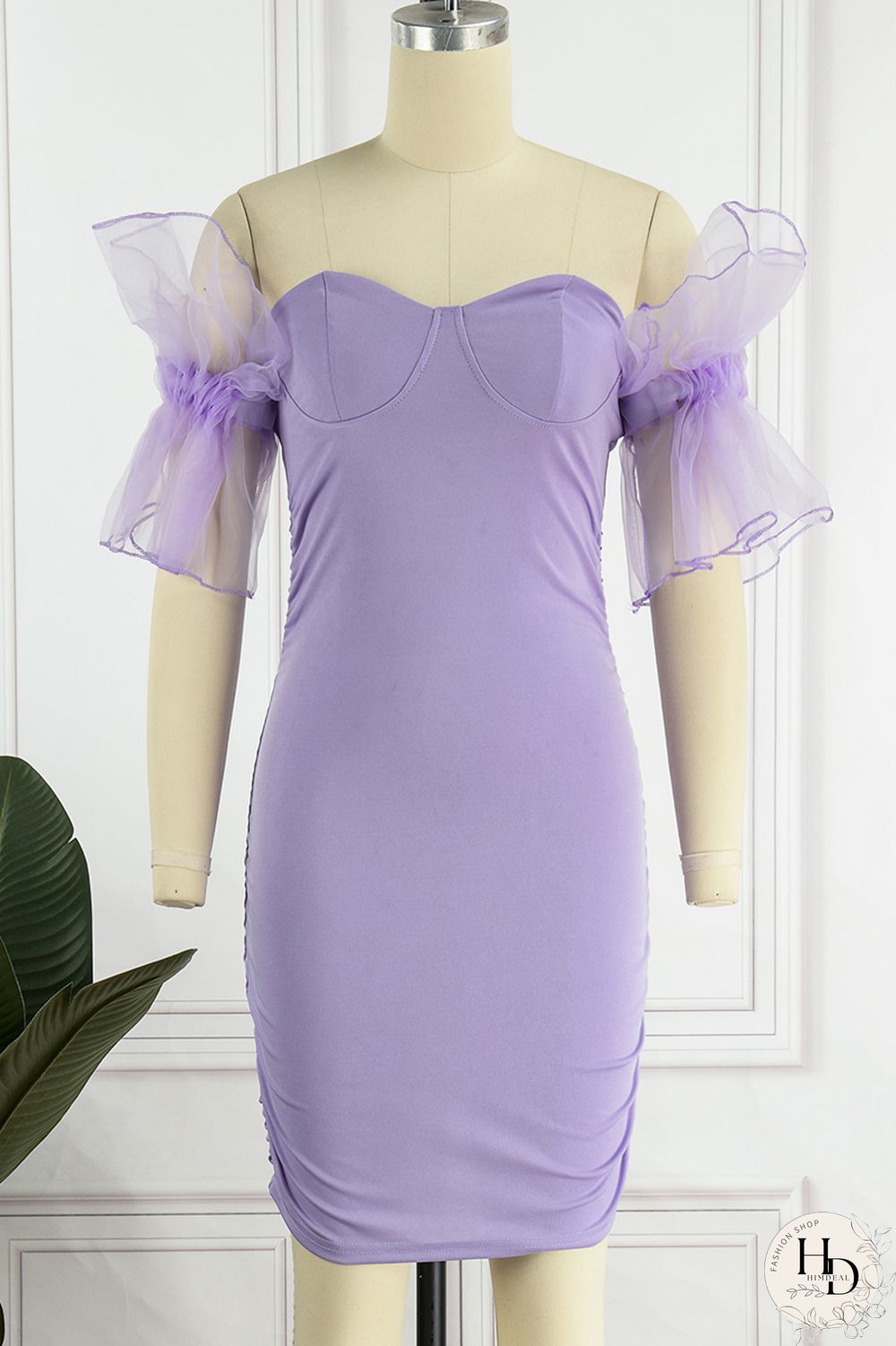 White Sexy Solid Mesh Off the Shoulder Pencil Skirt Dresses