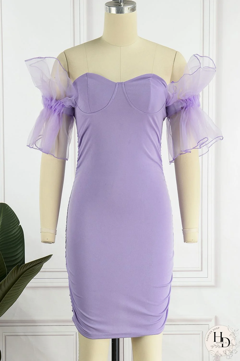 White Sexy Solid Mesh Off the Shoulder Pencil Skirt Dresses