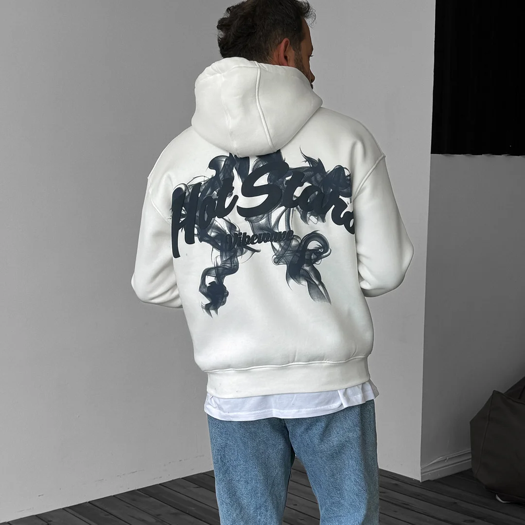 Men's Oversized Lettering Hoodie