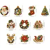 10PCS DIY Pearl Diamond Painting Christmas Fridge Magnets, Sparkling Rhinestone Refrigerator Magnet Craft Kit for Home Decor & Gifts