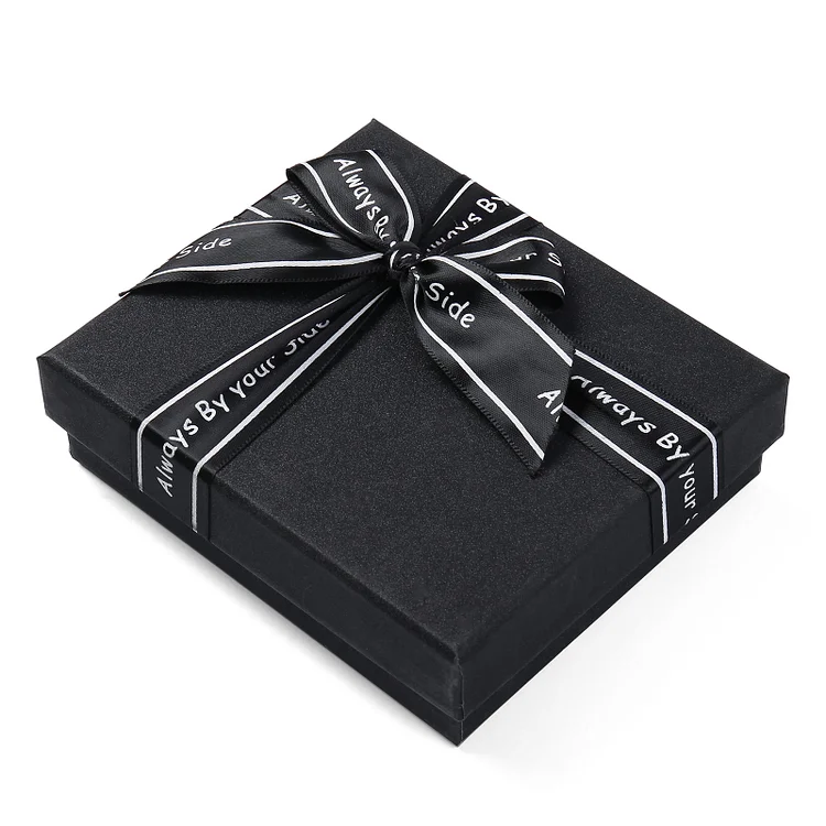 Kettenmachen Schwarz Exquisite Geschenkverpackung Schmuck Geschenkbox mit Schleife