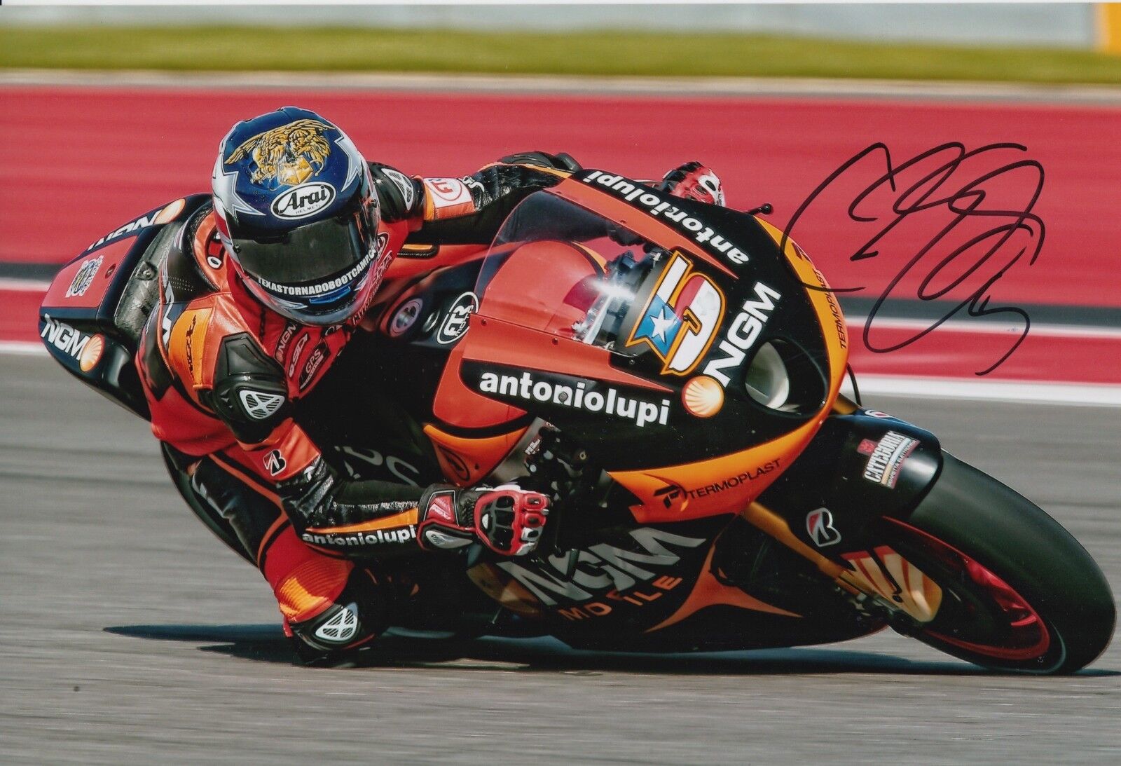 Colin Edwards Hand Signed NGM Mobile Forward Racing 12x8 Photo Poster painting MOTOGP.