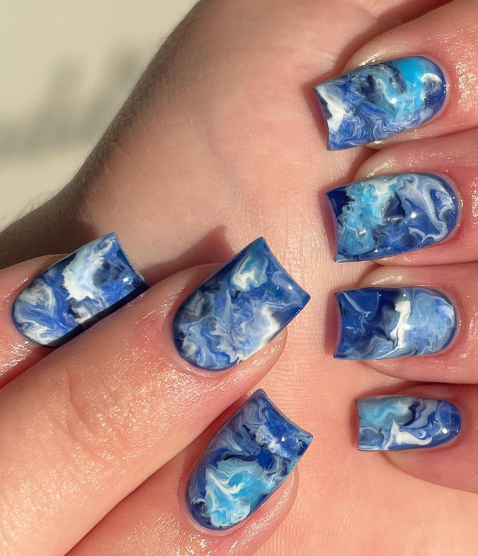How To Do Marble Nails & Top 10 Popular Marble Nail Designs 2023