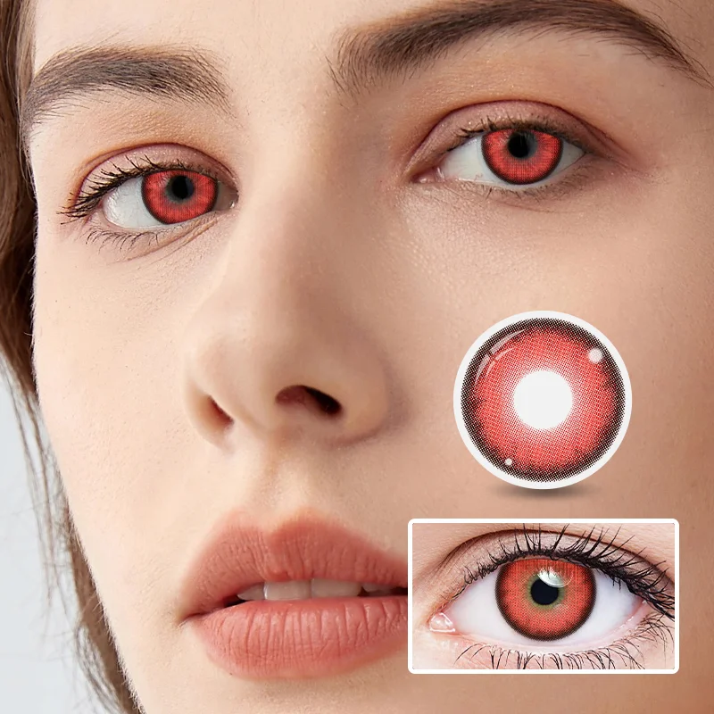 NEBULALENS Fire Dance Red Colored Contact Lenses NEBULALENS