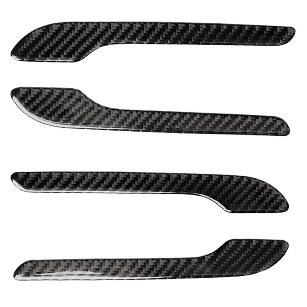 

4pcs/set Carbon Fiber Exterior Door Handle Cover Stickers for Tesla Model 3, 501 Original