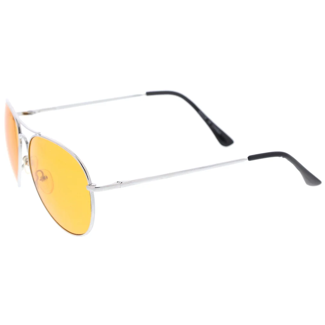 Classic Metal Frame Colored Teardrop Lens Aviator glasses 57mm