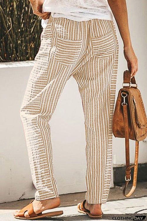 Casual Loose Lace Up Pants
