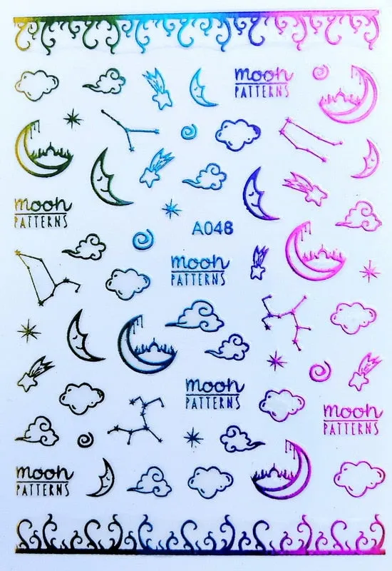 Merry Christmas Nail Art Decals Decoration Self Adhesive Nail Art Stickers Manicure Design White Snow Sticker for Nail Design-Nail Inspo