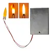 2Pcs 3 3V-5V Flame Lamp Circuit Board with Battery Box Flame Lamp Wick