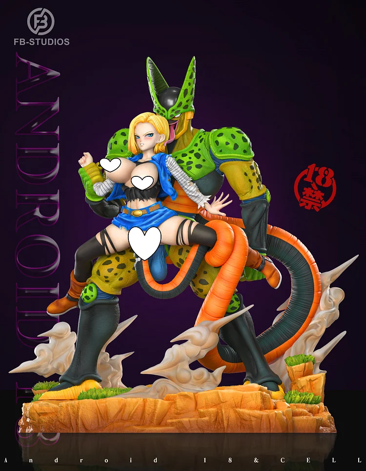 FB Studio DRAGON BALL Android 18 & Cell Statue(GK) (Adult 18+)
