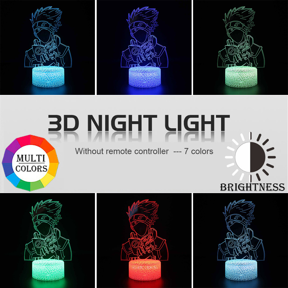 

Japanese Cartoon 3D Acrylic Night Light Touch Remote Control Bedside Lamp, 501 Original