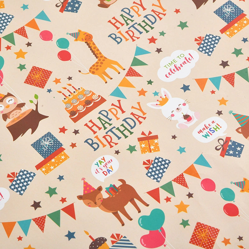 Children’S Day Birthday Cute Animal Cartoon Party Gift Wrapping Supplies Party Supplies Gift Wrapping Supplies
