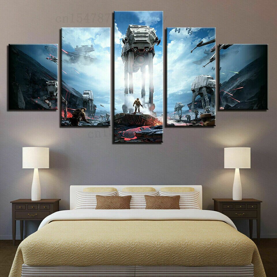 Battlefront Spacecrafts Canvas Print Painting Wall Art Decor Poster HD Print Pictures Home Decor No Framed Room Decor 5 Panel