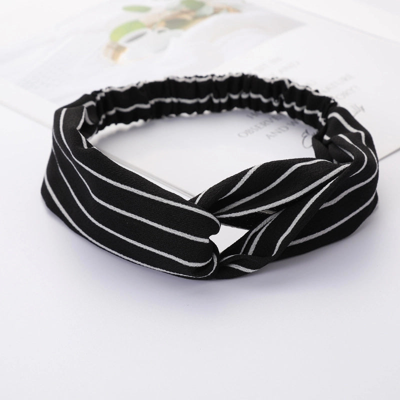Women’s Lady Polka Dots Flower Cloth Hair Band