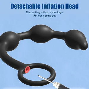 Inflatable 3 Balls Beads Anus Vagina Expander Prostate Massager