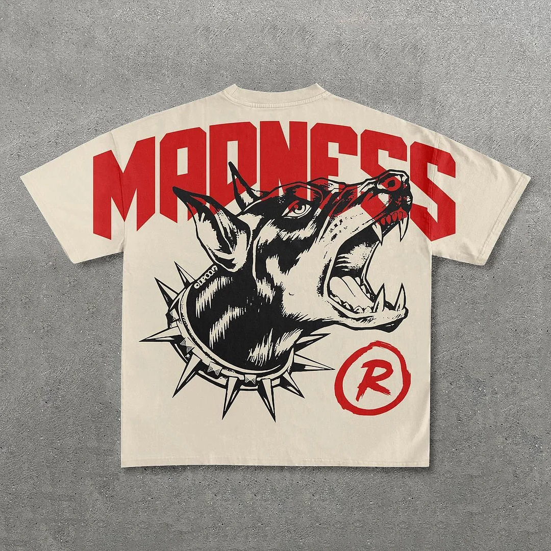 Madness Animals Print Short Sleeve T-Shirt