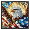 Glass Painting Eagle-11CT Stamped Cross Stitch 45*45cm/17.72*17.72in tapestrymarket