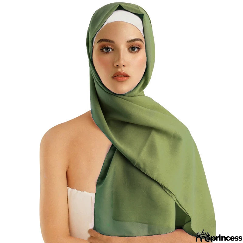 Women's Polyester Head Wrap Quick-Dry Solid Pattern Trendy Scarves
