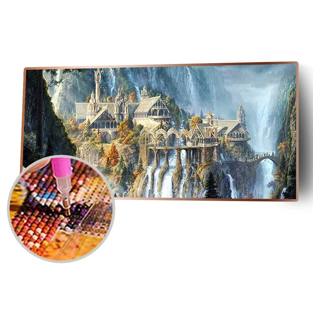 Diamond Painting - Full Round Drill - Mountain Scenery(80*40cm)