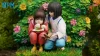 Small Decoration Series 005 Eating Rice Ball Chihiro Ogino & Haku - Spirited Away Resin Statue - OPM-Studio