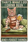 6PCS chat - Panneaux en &eacute;tain m&eacute;tallique(20*30cm/30*40cm)