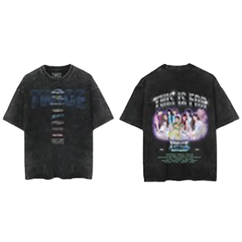 2026 Twice This Is For World Tour Charcoal Washed T-shirt