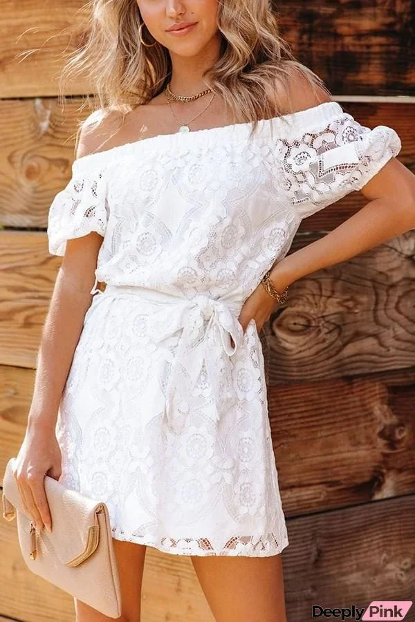 Naylor Off The Shoulder Lace Dress