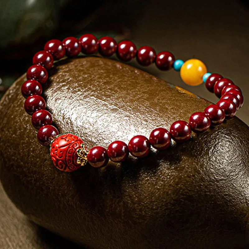 Tibetan Cinnabar Blessing Bracelet