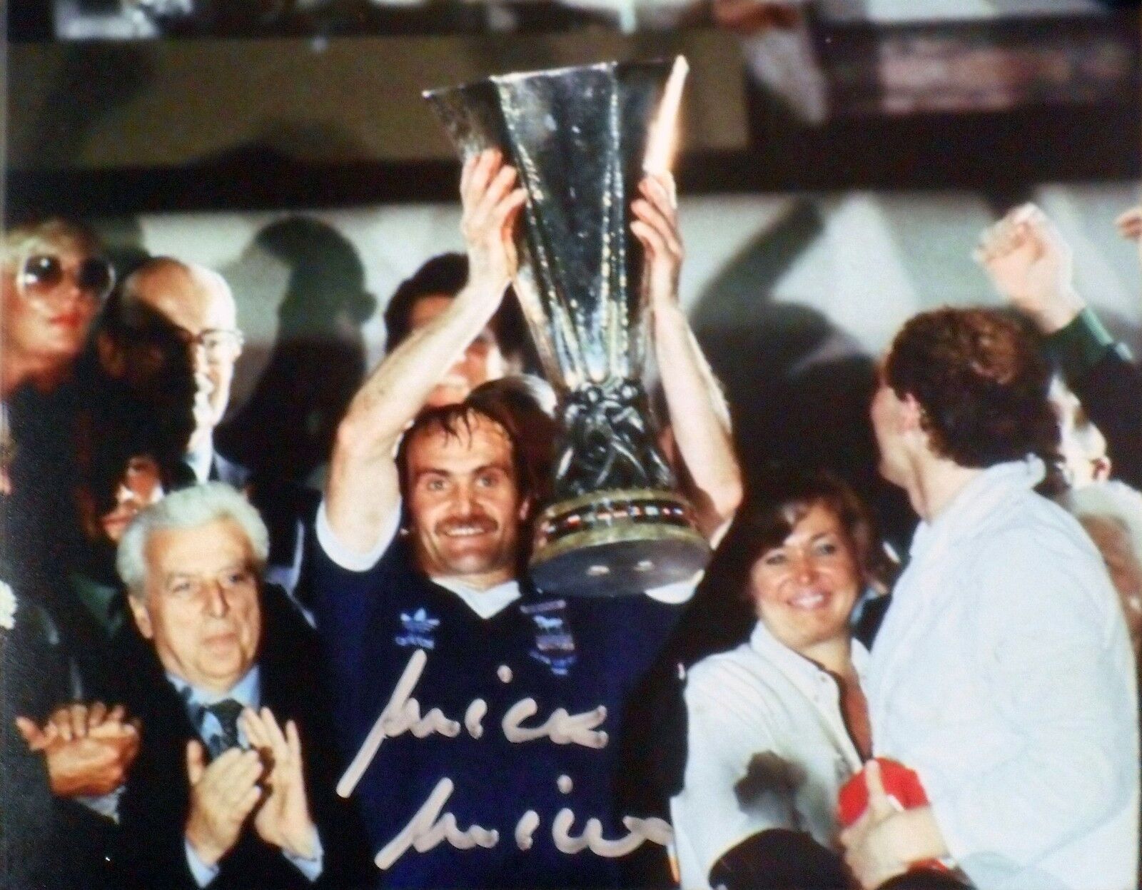 MICK MILLS SIGNED IPSWICH TOWN 1981 UEFA CUP FINAL FOOTBALL Photo Poster painting PROOF & COA