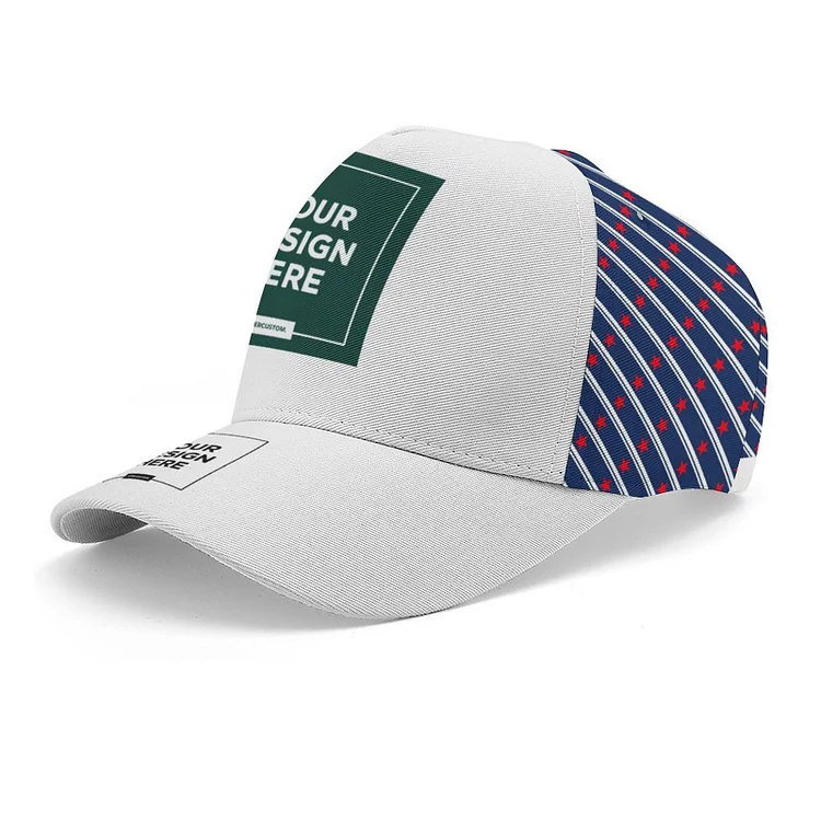 Personalized Design Kids&rsquo; All-Over Print Curved Brim Baseball Cap with Eyelets