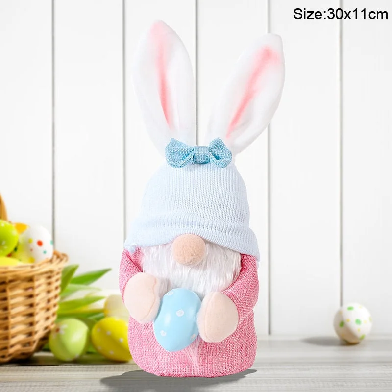 Easter Faceless Gnome Rabbit Doll Handmade Reusable Home Decoration Spring Hanging Bunny Ornaments Kids Gift