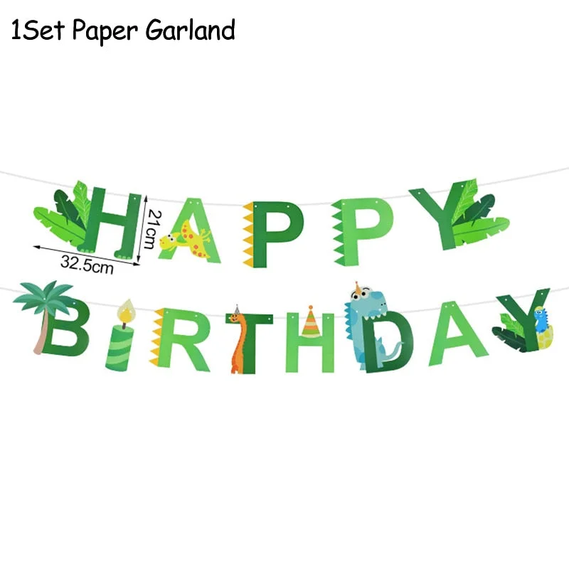 Dinosaur Theme Party Dinosaur Balloon Disposable Tableware Set Kids Boy Birthday Party Decoration Jungle Party Baby Shower Favor