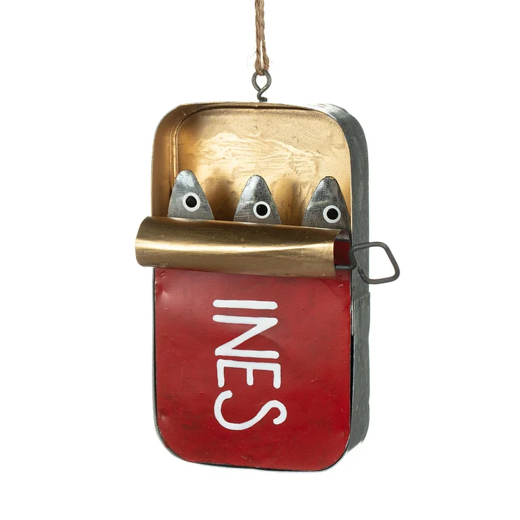 Tin of Sardines Quirky hanging ornament