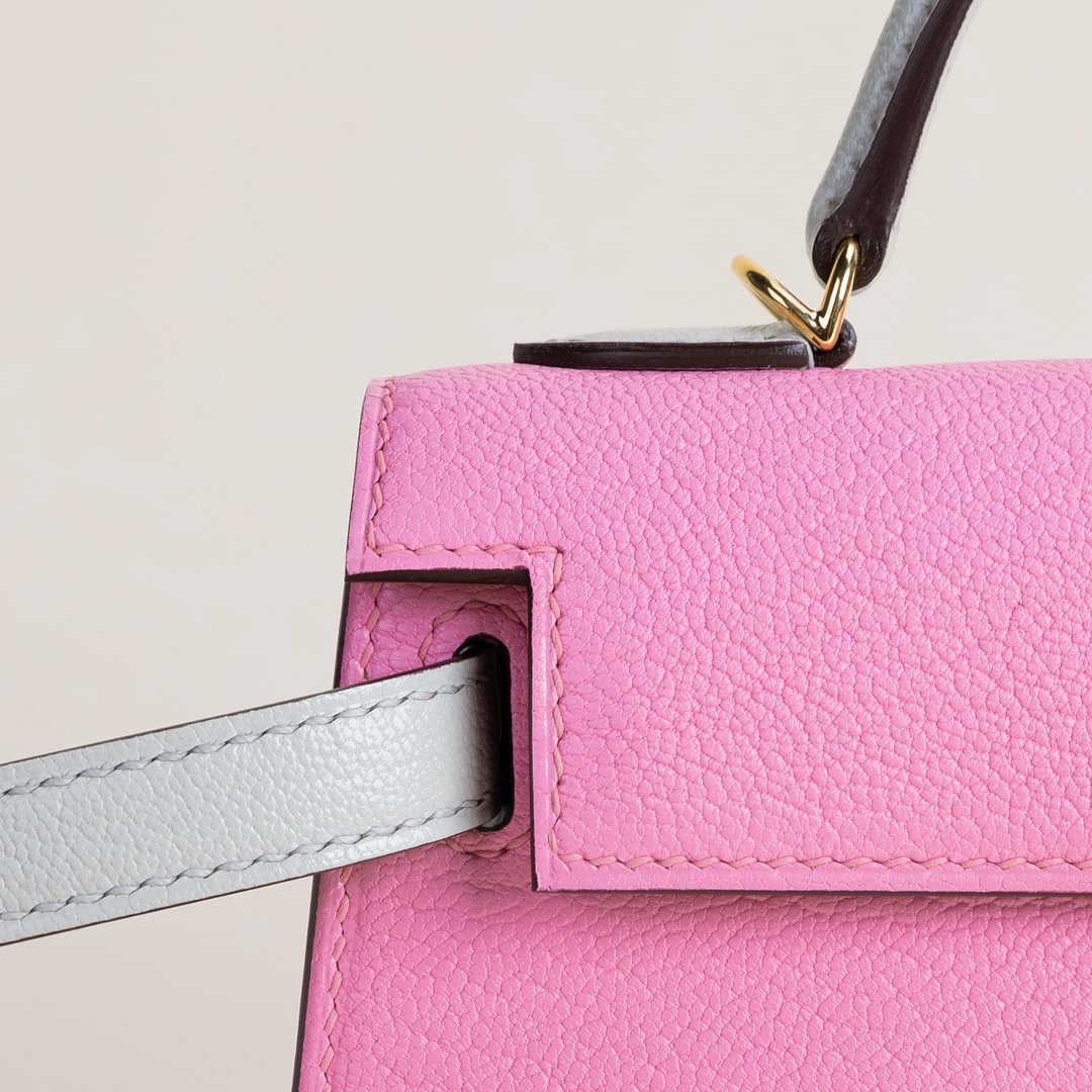 Mini Kelly II Chevre &nbsp;5P Pink&nbsp;/8L Beton GHW