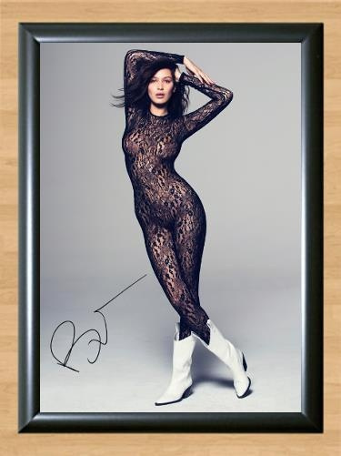 Bella Hadid Fashion Model Signed Autographed Photo Poster painting Poster Print Memorabilia A4 Size