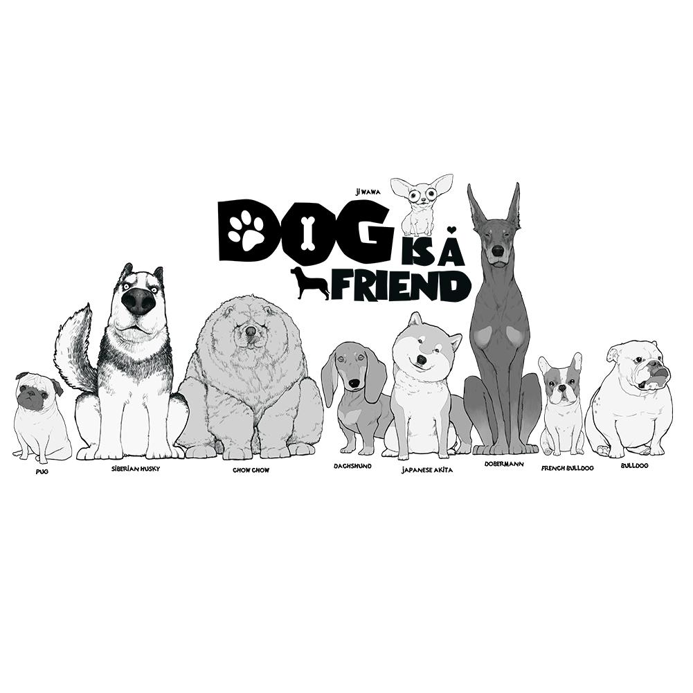 

Dogs Pattern PVC Waterproof Living Room Wall Art Stickers Decals, 501 Original