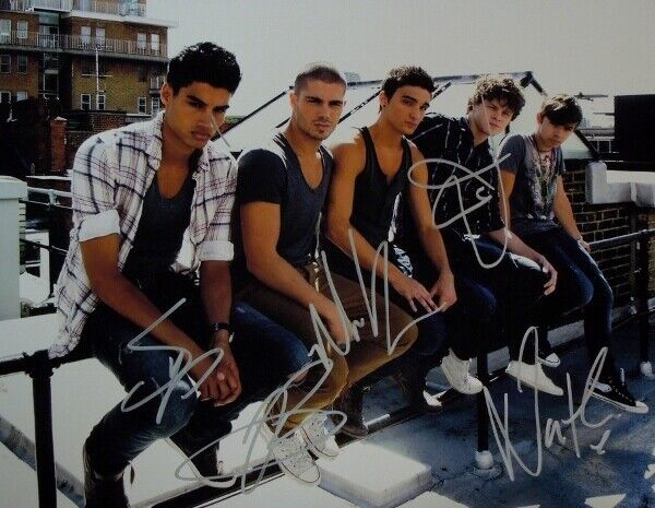 The Wanted Signed 11x14 Photo Poster painting by Max George, Jay, Siva, Tom Parker, Nathan Sykes