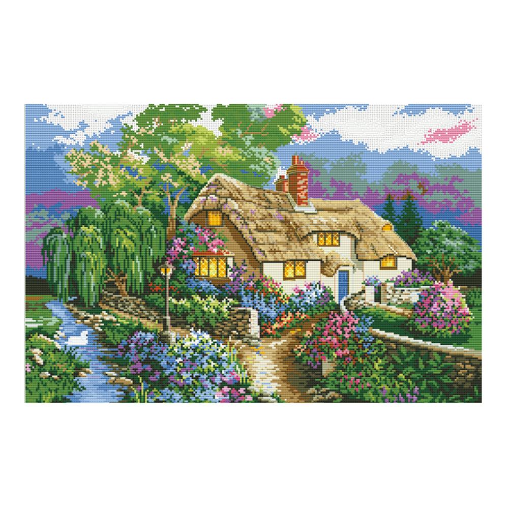 

Country House - 11CT Stamped Cross Stitch - 67*47cm, 501 Original